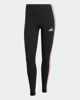 Immagine di ADIDAS - LEGGINGS DONNA NERI 3S SJ LEG CON BANDE ROSA - JW1815