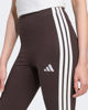 Immagine di ADIDAS - LEGGINGS DONNA MARRONI 3S SJ LEG CON BANDE BIANCHE -  JY3177