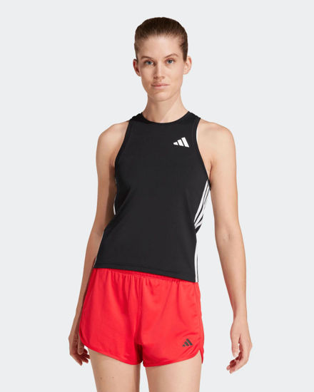 Immagine di ADIDAS - CANOTTA SPORTIVA DONNA NERA CON BANDE BIANCHE  3S SJ - JE8693