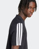 Immagine di ADIDAS -T-SHIRT UOMO MEZZA MANICA NERA CON BANDE BIANCHE -   JV6783