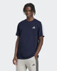 Immagine di ADIDAS -T-SHIRT UOMO MEZZA MANICA BLU CON BANDE BIANCHE -  JV6785