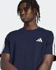 Immagine di ADIDAS -T-SHIRT UOMO MEZZA MANICA BLU CON BANDE BIANCHE -  JV6785