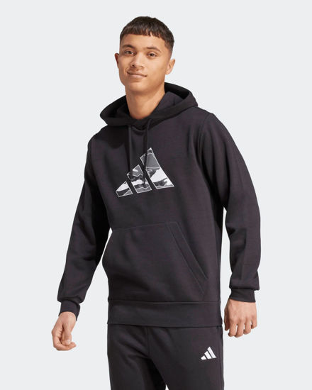 Immagine di ADIDAS - FELPA UOMO CON CAPPUCCIO NERA CON LOGO MIMETICO -JM6378