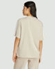 Immagine di ADIDAS - T-SHIRT DONNA MEZZA MANICA  BEIGE CON 3 BANDE BIANCHE  ESSENTIALS 3-STRIPES - JE1219