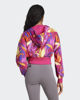 Immagine di ADIDAS  - FELPA DONNA CON CAPPUCCIO FANTASIA TROPICALE FUXIA, BLU, GIALLA E ROSA, X FARM -  JD6283