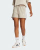 Immagine di ADIDAS - PANTALONCINO DONNA BEIGE CON BANDE BIANCHE SINGLE JERSEY 7 POLLICI - JE1195