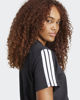 Immagine di ADIDAS - T-SHIRT DONNA MEZZA MANICA ESSENTIALS 3-STRIPES NERA CON BANDE BIANCHE-JM2393