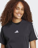 Immagine di ADIDAS - T-SHIRT DONNA MEZZA MANICA ESSENTIALS 3-STRIPES NERA CON BANDE BIANCHE-JM2393