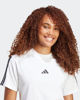 Immagine di ADIDAS - T-SHIRT DONNA MEZZA MANICA ESSENTIALS 3-STRIPES BIANCA CON BANDE NERE- JM2394