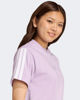 Immagine di ADIDAS - T-SHIRT DONNA MEZZA MANICA ESSENTIALS 3-STRIPES LILLA CON BANDE BIANCHE-JV7362