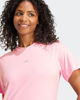 Immagine di ADIDAS -T-SHIRT DONNA MEZZA MANICA ROSA CON 3 BANDE BIANCHE ESSENTIAL -  JI6073