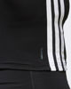 Immagine di ADIDAS - CANOTTA SPORTIVA CORTA DONNA NERA CON BANDE BIANCHE TRAIN ESSENTIALS 3-STRIPES - JF8915