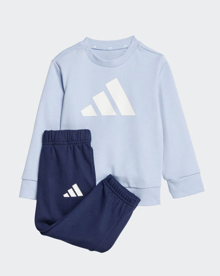 Immagine di ADIDAS - TUTA COMPLETA BABY BLU, BIANCA E CELESTE ESSENTIALS BIG LOGO FRENCH TERRY JOGGER SET - JE1395