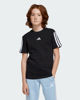 Immagine di ADIDAS - T-SHIRT MEZZA MANICA JUNIOR NERA CON BANDE BIANCHE ESSENTIALS 3-STRIPES COTTON TEE - JD6487