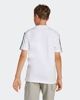 Immagine di ADIDAS - T-SHIRT MEZZA MANICA JUNIOR BIANCA CON BANDE NERE ESSENTIALS 3-STRIPES COTTON TEE -JD6488