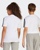 Immagine di ADIDAS - T-SHIRT MEZZA MANICA JUNIOR BIANCA CON BANDE NERE ESSENTIALS 3-STRIPES COTTON TEE -JD6488