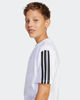 Immagine di ADIDAS - T-SHIRT MEZZA MANICA JUNIOR BIANCA CON BANDE NERE ESSENTIALS 3-STRIPES COTTON TEE -JD6488