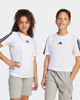 Immagine di ADIDAS - T-SHIRT MEZZA MANICA JUNIOR BIANCA CON BANDE NERE ESSENTIALS 3-STRIPES COTTON TEE -JD6488