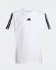 Immagine di ADIDAS - T-SHIRT MEZZA MANICA JUNIOR BIANCA CON BANDE NERE ESSENTIALS 3-STRIPES COTTON TEE -JD6488