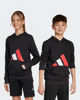 Immagine di ADIDAS - FELPA CON CAPPUCCIO  NERA CON BANDE BIANCHE E ROSSE ESSENTIALS HOODIE  -JY0301