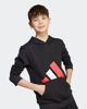 Immagine di ADIDAS - FELPA CON CAPPUCCIO  NERA CON BANDE BIANCHE E ROSSE ESSENTIALS HOODIE  -JY0301