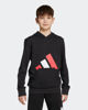 Immagine di ADIDAS - FELPA CON CAPPUCCIO  NERA CON BANDE BIANCHE E ROSSE ESSENTIALS HOODIE  -JY0301