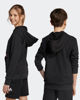 Immagine di ADIDAS - FELPA CON CAPPUCCIO  NERA CON BANDE BIANCHE E ROSSE ESSENTIALS HOODIE  -JY0301