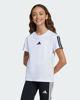 Immagine di ADIDAS - T-SHIRT  MEZZA MANICA JUNIOR  ESSENTIALS SUPER LIGHT  BIANCA CON BANDE NERE -  JJ0945