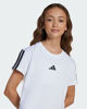 Immagine di ADIDAS - T-SHIRT  MEZZA MANICA JUNIOR  ESSENTIALS SUPER LIGHT  BIANCA CON BANDE NERE -  JJ0945