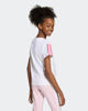 Immagine di ADIDAS - T-SHIRT  MEZZA MANICA JUNIOR  ESSENTIALS SUPER LIGHT  BIANCA CON BANDE FUXIA -  JY4973