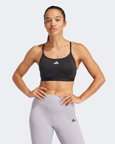 Immagine di ADIDAS - REGGISENO SPORTIVO DONNA NERO AEROREACT TRAINING 3-STRIPES - JF3344