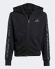 Immagine di ADIDAS - FELPA FULL ZIP CON CAPPUCCIO RAGAZZA NERA CON 3 BANDE LEOPARDATE GRIGIE ESSENTIALS ANIMALIER 3-STRIPES FRENCH TERRY HOODIE  - KC5418
