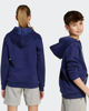 Immagine di ADIDAS - FELPA CON CAPPUCCIO JUNIOR BLU E BIANCA COLLEGE OVERHEAD FLEECE HOODIE - JV7338