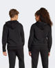 Immagine di ADIDAS - FELPA CON CAPPUCCIO JUNIOR NERA  ESSENTIALS SLIM FLEECE HOODIE- JC9772