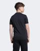Immagine di ADIDAS - T-SHIRT MEZZA MANICA JUNIOR NERA CON BANDE BIANCHE E ROSSE BIG LOGO  - JY0297