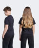 Immagine di ADIDAS - T-SHIRT MEZZA MANICA JUNIOR NERA CON BANDE BIANCHE E ROSSE BIG LOGO  - JY0297