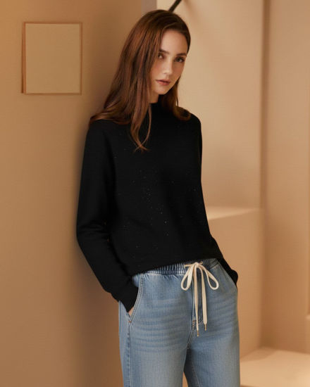 Immagine di BACHATA - Maglia manica lunga nero da donna