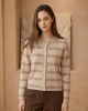Immagine di BACHATA - Cardigan manica lunga beige a righe beige scuro da donna
