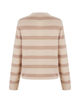 Immagine di BACHATA - Cardigan manica lunga beige a righe beige scuro da donna