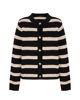 Immagine di BACHATA - Cardigan manica lunga nero a righe beige da donna