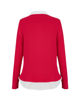 Immagine di BACHATA - Maglia manica lunga rossa con finta camicia  bianca da donna