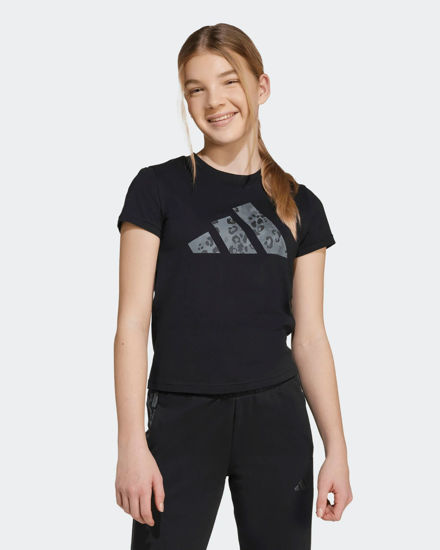 Immagine di ADIDAS -T-SHIRT MEZZA MANICA JUNIOR NERA CON LOGO GRANDE ANIMAL - KC5448