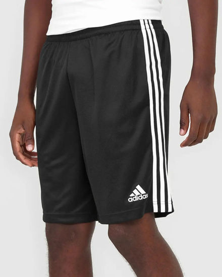 Immagine di ADIDAS - PANTALONCINO UOMO NERO CON BANDE BIANCHE AEROREADY THREE STRIPES MESH - GL3412