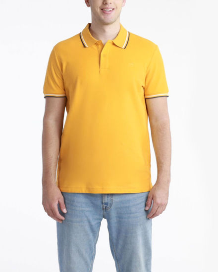 Immagine di LOTTO - POLO MEZZA MANICA UOMO GIALLA CON RIGHINO BIANCO E BLU CLASSICA  - 219238/1SX