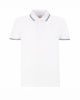 Immagine di LOTTO - POLO MEZZA MANICA UOMO BIANCA CON RIGHINO CELESTE E BLU CLASSICA  - 219238/BXC