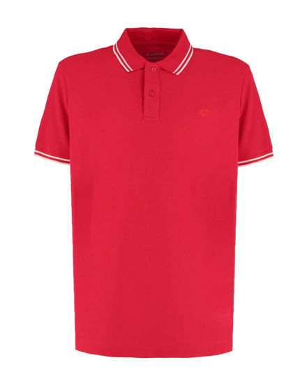 Immagine di LOTTO - POLO MEZZA MANICA UOMO ROSSA CON RIGHINO BIANCO CLASSICA  - 219238/D6T