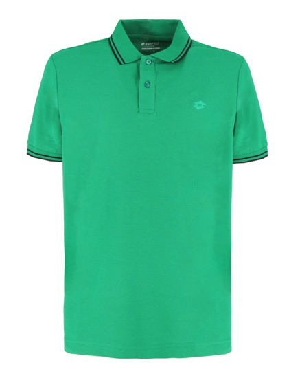 Immagine di LOTTO - POLO MEZZA MANICA UOMO VERDE CHIARO CON RIGHINO NERO CLASSICA  - 219238/5PH