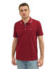 Immagine di KEY UP - POLO MEZZA MANICA UOMO IN PIQUET BORDEAUX  CON RIGHINO BIANCO - 2Q711/2149