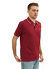 Immagine di KEY UP - POLO MEZZA MANICA UOMO IN PIQUET BORDEAUX  CON RIGHINO BIANCO - 2Q711/2149