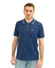 Immagine di KEY UP - POLO MEZZA MANICA UOMO IN PIQUET BLU  CON RIGHINO BIANCO - 2Q711/1271